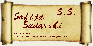 Sofija Sudarski vizit kartica